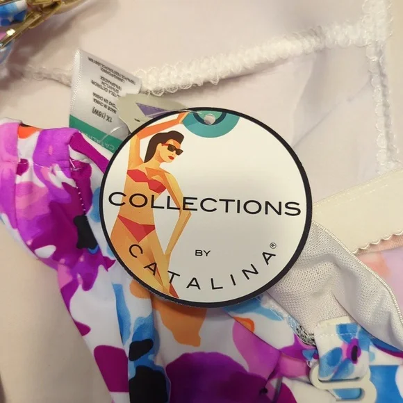 Catalina Swim Tankini Top Size 16W - Picture 5 of 11